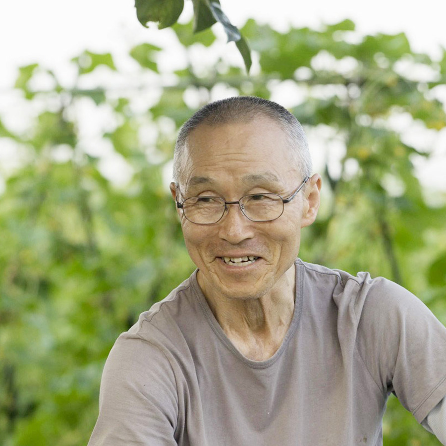 自然農法　中川原さんにご自身の草生栽培を基にした農園の技術を紹介
